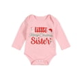 thumbnail image 1 of GYRATEDREAM Big Sister Little Sister Matching Outfits Newborn Baby Girl Letter Romper Kids Toddler Girl T Shirt Tops Christmas Clothes Set 0-7T, 1 of 7