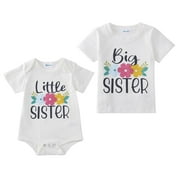 GYRATEDREAM Big Sister Little Sister Shirts, Sister Matching Outfits, 3M-6T
