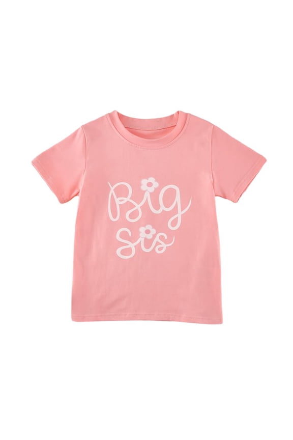 Big Sister Little Sister Sibling Matching Outfits Newborn Clothes Gift T-shirt Bodysuit Set 0-7 Years