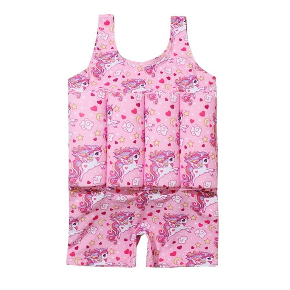 GYRATEDREAM Boy Girl One Piece Buoyancy Vest Swimsuit 2-6Y Toddler Kids Cartoon Flotation Swimwear