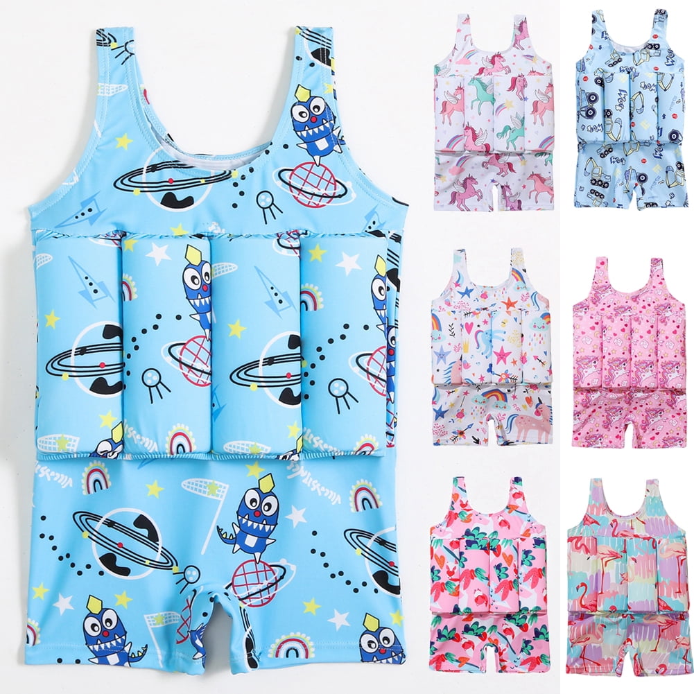 GYRATEDREAM Boy Girl One Piece Buoyancy Vest Swimsuit 26Y Toddler Kids