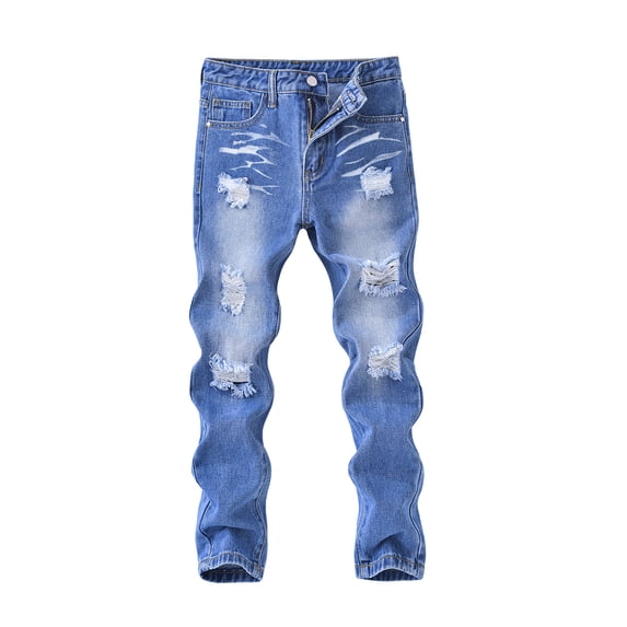 GYRATEDREAM Boy's Skinny Fit Ripped Destroyed Distressed Fashion Kids Denim Jeans Pants 5-13T