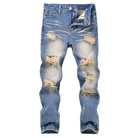 GYRATEDREAM Boy's Skinny Fit Ripped Destroyed Distressed Fashion Kids Denim Jeans Pants 5-13T