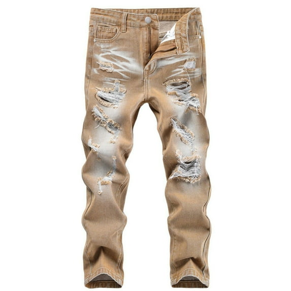 GYRATEDREAM Boy's Skinny Fit Ripped Destroyed Distressed Fashion Kids Denim Jeans Pants