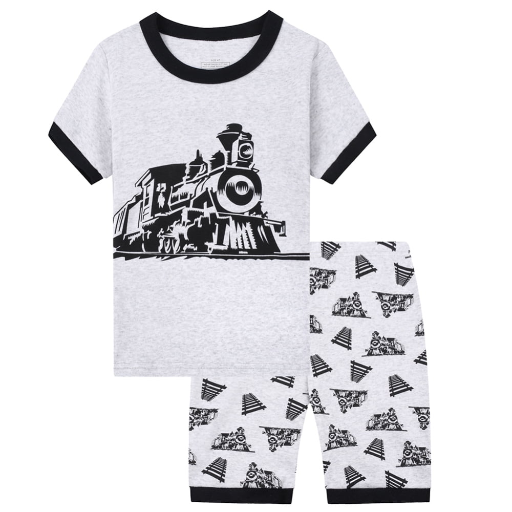 GYRATEDREAM Boys Piece Short Pajamas Set Kids Summer Train Short