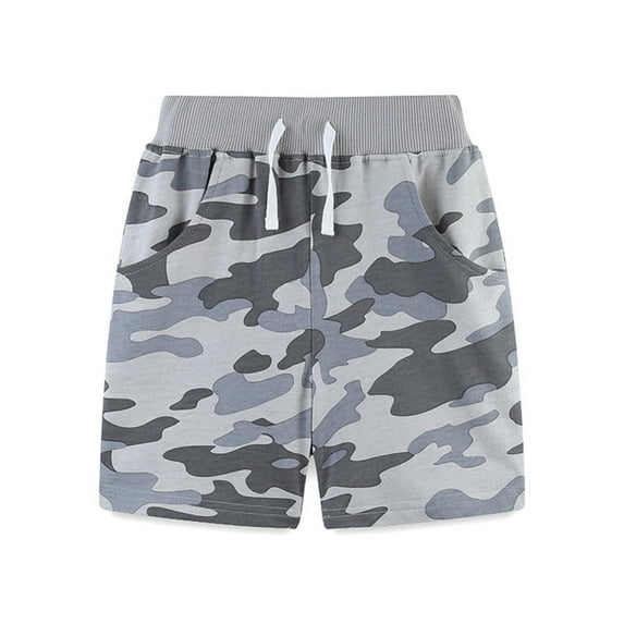 GYRATEDREAM Boys Camo Cargo Shorts, Kids Summer Military Camouflage Bermuda Jogger Shorts Casual Elastic Waist Active Shorts for 3Y