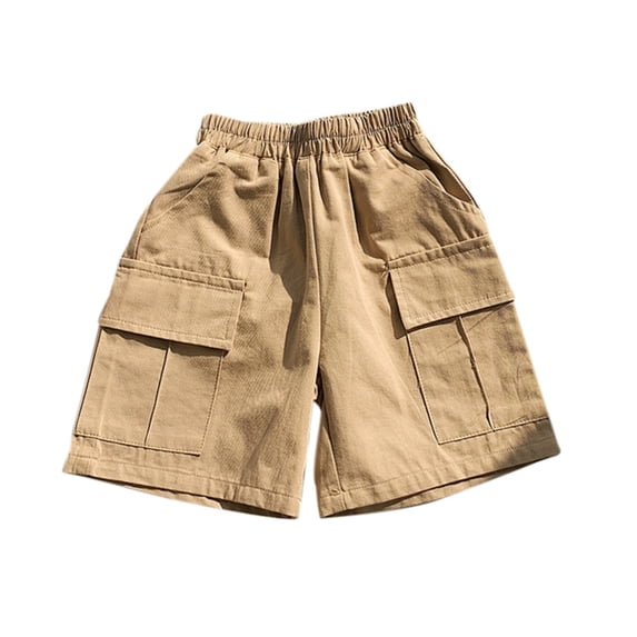 GYRATEDREAM Boys Cargo Shorts, Boy's Casual Outdoor Quick Dry Hiking Shorts Athletic Camping Travel Cargo Pants for 110CM