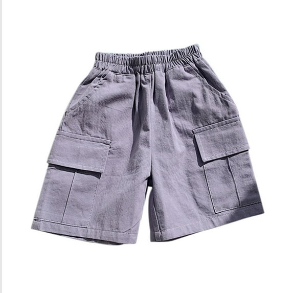GYRATEDREAM Boys Cargo Shorts, Boy's Casual Outdoor Quick Dry Hiking Shorts Athletic Camping Travel Cargo Pants for 140CM