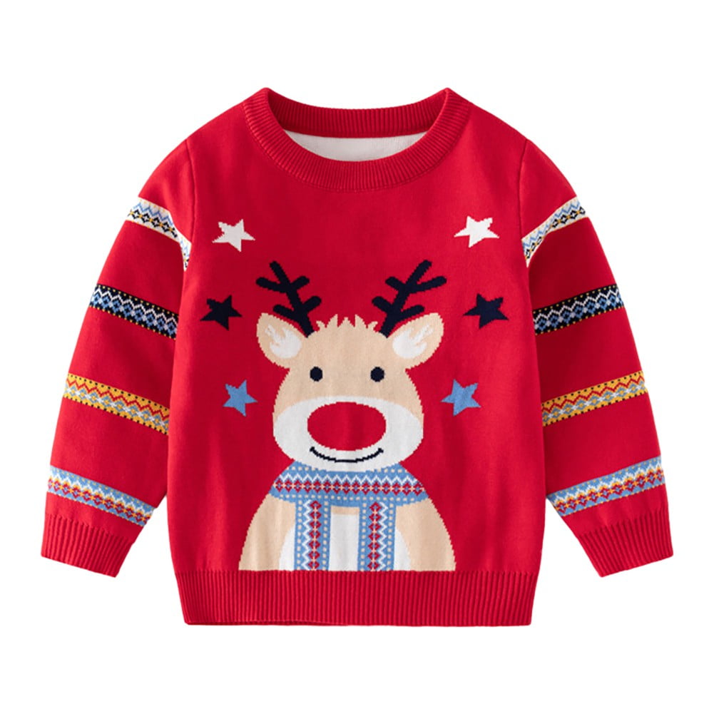GYRATEDREAM Boys Christmas Sweaters Xmas Reindeer Pullover Clothes 27T
