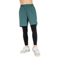 thumbnail image 1 of GYRATEDREAM Boys Compression Pants 2 in 1 Athletic Workout Legging Quick Dry Basketball Tights Shorts and Leggings with Pocket, 1 of 4