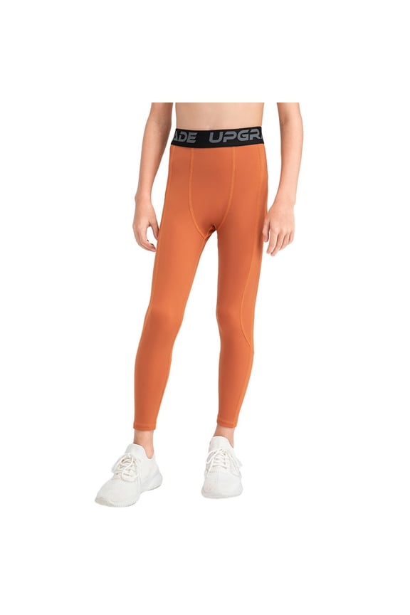 Boys Compression Pants Soccer Baseball Pants Tights Quick Dry Base Layer Athletic Leggings for Kids