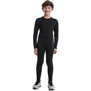 GYRATEDREAM Boys Compression Set Base Layer Athletic Leggings Kids Sports Shirts and Pant 2 Pcs Underwear 4-10T