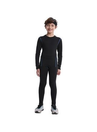  Boys 3/4 Compression Pants Leggings Tights For