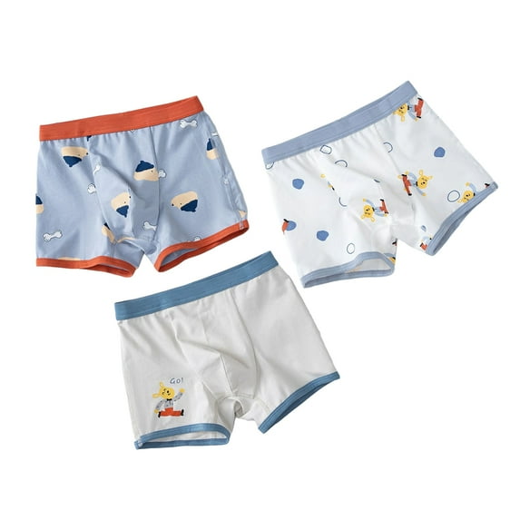 3-11T Boys Boxer Briefs Baby Soft Cotton Toddler Dinosaur Underwear Children Truck Panties (Pack of 3)