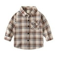 thumbnail image 1 of GYRATEDREAM Boys Girls Flannel Plaid Shirts Long Sleeve Spring Buffalo Western Button Down Shirt Vintage Lightweight for 2-10Y, 1 of 4