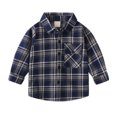 thumbnail image 1 of GYRATEDREAM Boys Girls Flannel Plaid Shirts Long Sleeve Spring Buffalo Western Button Down Shirt Vintage Lightweight for 2-10Y, 1 of 11
