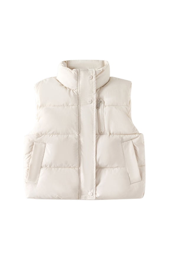 Boys Girls' Light Weight Down Vest, Kids Lightweight Sleeveless Jacket, Boys Girls Puffer Down Vest for 3-10Y