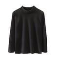 thumbnail image 1 of GYRATEDREAM Boys Girls Long Sleeve Turtleneck T-Shirt Fleece Lined Underwear Warm Tee Tops Casual Thermal Pullover Undershirts for 4-12Y, 1 of 5