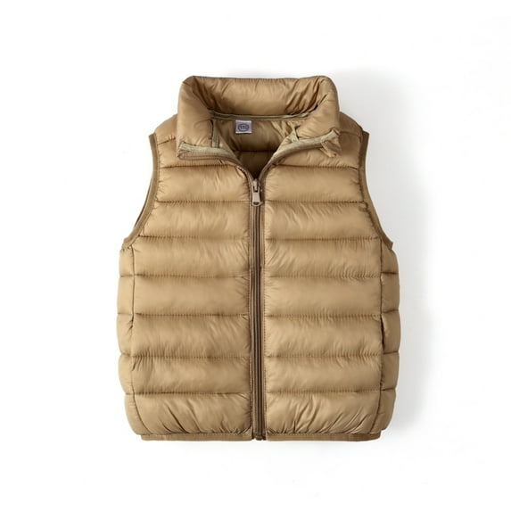 GYRATEDREAM Boys Girls Outerwear Vests Kids Puffer Vest Lightweight Waterproof Sleeveless Zip Up Jacket Sleeveless Coat for 9-10Y Multi-color