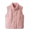 thumbnail image 1 of GYRATEDREAM Boys Girls Polar Fleece Vest Jacket Kids Ligntweight Coat Zipper Closure Sleeveless Outwear Tops for 4-12Y, 1 of 10