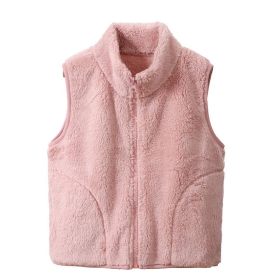 GYRATEDREAM Boys Girls Polar Fleece Vest Jacket Kids Ligntweight Coat Zipper Closure Sleeveless Outwear Tops for 4-12Y