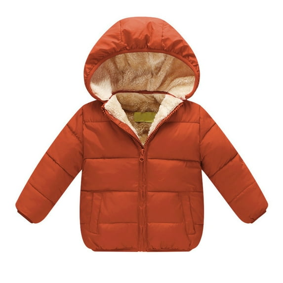 GYRATEDREAM Boys Girls Winter Thick Jacket Warm Fleece Lining Zipper Hooded Windproof Coat Outwear for 2-7 Years