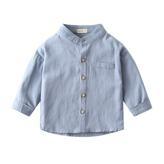 GYRATEDREAM Boys' Shirt - Casual Long Sleeve Button Down Collared Shirt – Long Sleeve Shirt Tops for 2-9Y