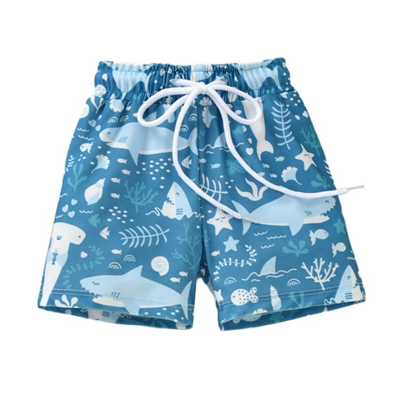 GYRATEDREAM Boys Swim Trunks Kids Quick Dry Bathing Suits Swimsuit Shark Print Swim Shorts Swimwear for 6 Months-4 Years