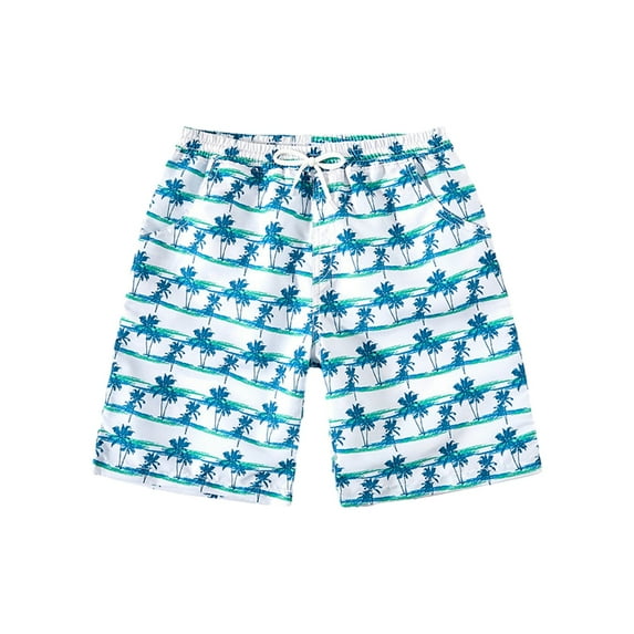 GYRATEDREAM Boys Swim Trunks Kids Quick Dry Bathing Suits Swimsuit Tropical Print Swim Shorts Swimwear for 5-14 Years