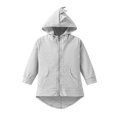 thumbnail image 1 of GYRATEDREAM Boys Toddler Cartoon Dinosaur Hoodies Jacket Kids Cool Long Sleeve Zipper Hooded Sport Sweatshirt Coat for 6-7Y Gray, 1 of 9