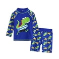 thumbnail image 1 of GYRATEDREAM Boys Two Piece Rash Guard Swimsuits Long Sleeve Swimwear UPF50+ with Swim Trunk Bathing Suit for 3-4Y, 1 of 8