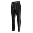 thumbnail image 1 of GYRATEDREAM Boys' Youth Compression Leggings Pants Sports Tights Athletic Base Layer for Basketball Running Hockey Jiu Jitsu for 5-6Y Black-2, 1 of 8