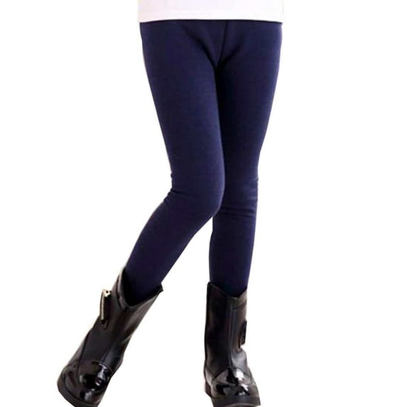 GYRATEDREAM Children Girls Leggings Kids Warm Thick Fleece Lined Winter Skinny Pants Teenage Child 2-13 Years