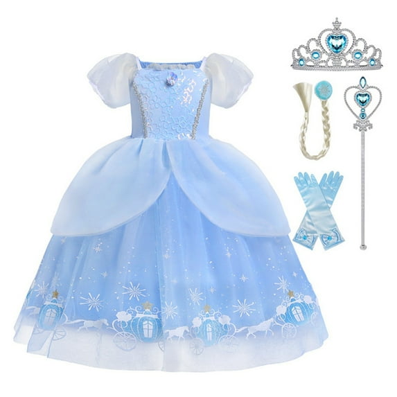 GYRATEDREAM Costume for Girls Toddler Ice Princess Dress Halloween Birthday Outfit Party Dress up Christmas Fancy Party Dresses