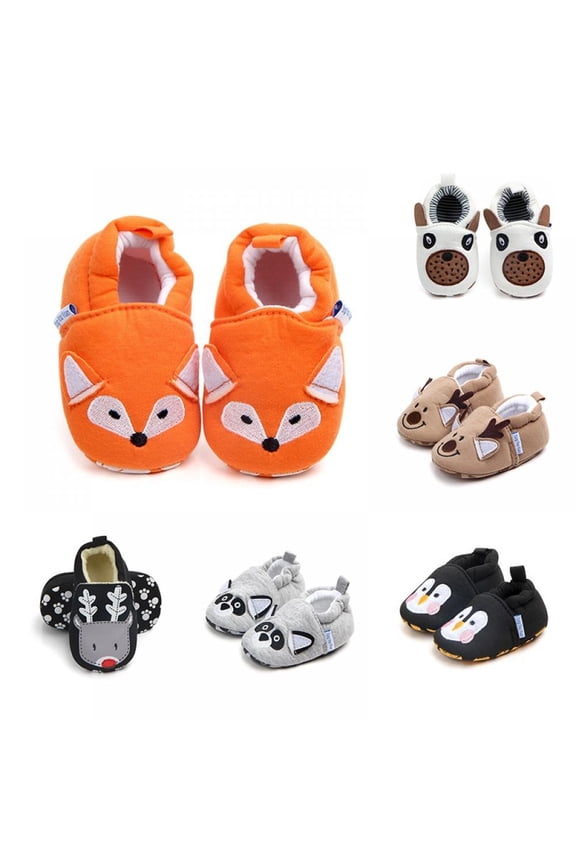 Cute Cartoon Infant Unisex Baby Warm Cotton Anti-Slip Soft Sole First Walkers Shoes 0-18 Months