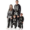 thumbnail image 1 of GYRATEDREAM Family Halloween Costumes Skeleton Pajamas Funny Zipper Hooded Jumpsuit Holiday One Piece Pjs Sleepwear, 1 of 5