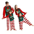 thumbnail image 1 of GYRATEDREAM Family Matching Christmas Pajamas Set Cotton Xmas Deer Snowflake Print Holiday Pajamas Sleepwear Dad Mom Kids PJs for 2Y(Kids) Red, 1 of 9