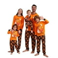 thumbnail image 1 of GYRATEDREAM Family Matching Halloween Pajamas Sets Dad/Mom/Kids Long Sleeve Happy Halloween Pumpkin Print 2 Piece Pjs Funny Sleepwear Jammies for XL(Dad) Orange, 1 of 8