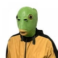 thumbnail image 1 of GYRATEDREAM Halloween Costume Fish Head Party Mask Green Adult Animal Cosplay Prop Latex Masks, 1 of 6