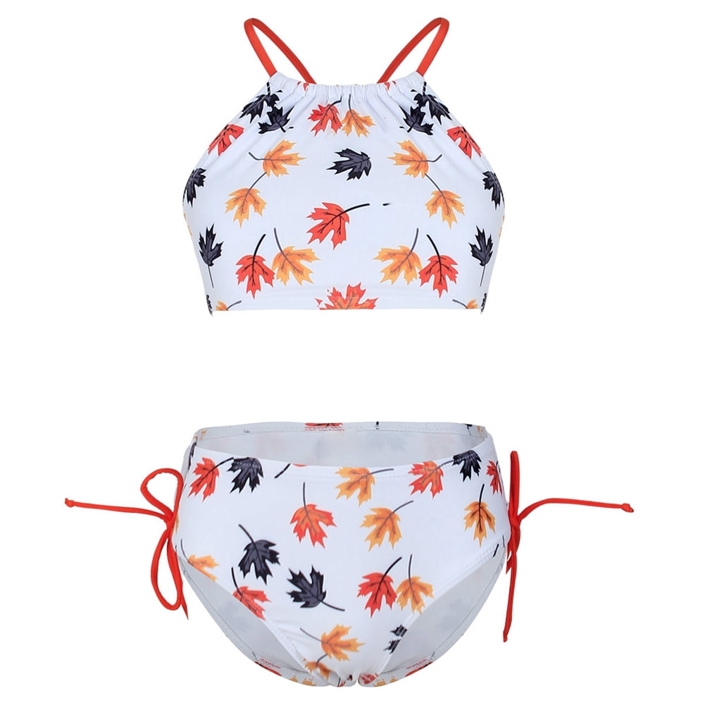 Bikini 2 Pièces Justice Fille - Taille 5 - Noir/Blanc/Rose Flash - Neuf