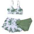 thumbnail image 1 of GYRATEDREAM Girl's 3 Piece Swimsuit Set Summer Bikini Set with High Waisted Cover Up Beach Short Swimwear for 9-10Y, 1 of 7