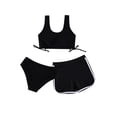 thumbnail image 1 of GYRATEDREAM Girl's 3 Piece Swimsuits Cute Print Drawstring Bikini Bathing Suit with Cover Up Shorts 9-13 Years, 1 of 13