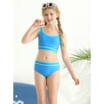 thumbnail image 1 of GYRATEDREAM Girl's Adjustable Shoulder Straps Contrast Binding Bikini Bathing Suit 2 Piece Swimsuits 8-13 Years, 1 of 8