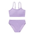 thumbnail image 1 of GYRATEDREAM Girl's Bikini Bathing Suit Two Piece Ribbed Adjustable Shoulder Straps Swimsuits 8-13 Years, 1 of 9