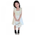 thumbnail image 1 of GYRATEDREAM Girl's Sleeveless Square Neck Tie Back Dress Ruffle Trim Dresses 1-7 Years, 1 of 10