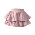 thumbnail image 1 of GYRATEDREAM Girl's Tiered Layer Skirts Casual Cute High Waisted Pleated Ruffle Flowy Skirts, 6-7 Years, 1 of 5