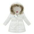 thumbnail image 1 of GYRATEDREAM Girl's Winter Coat Jacket Hooded Kids Toddler Parka Outwear Warm Cotton Puffer Hooded Jacket 4-10T, 1 of 11