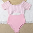 thumbnail image 1 of GYRATEDREAM Girls 1-Piece Sport Swimsuit Cut Out Summer Monokini Swimwear for 7-14 Years Kid, 1 of 5
