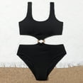 thumbnail image 1 of GYRATEDREAM Girls 1-Piece Sport Swimsuit Cut Out Summer Monokini Swimwear for 7-14 Years Kid, 1 of 5