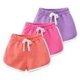 thumbnail image 1 of GYRATEDREAM Girls' 100% Cotton Active Dolphin Shorts 3 Packs for Kids Bike Running Summer Beach Sports Short Pants 12M-5T, 1 of 1